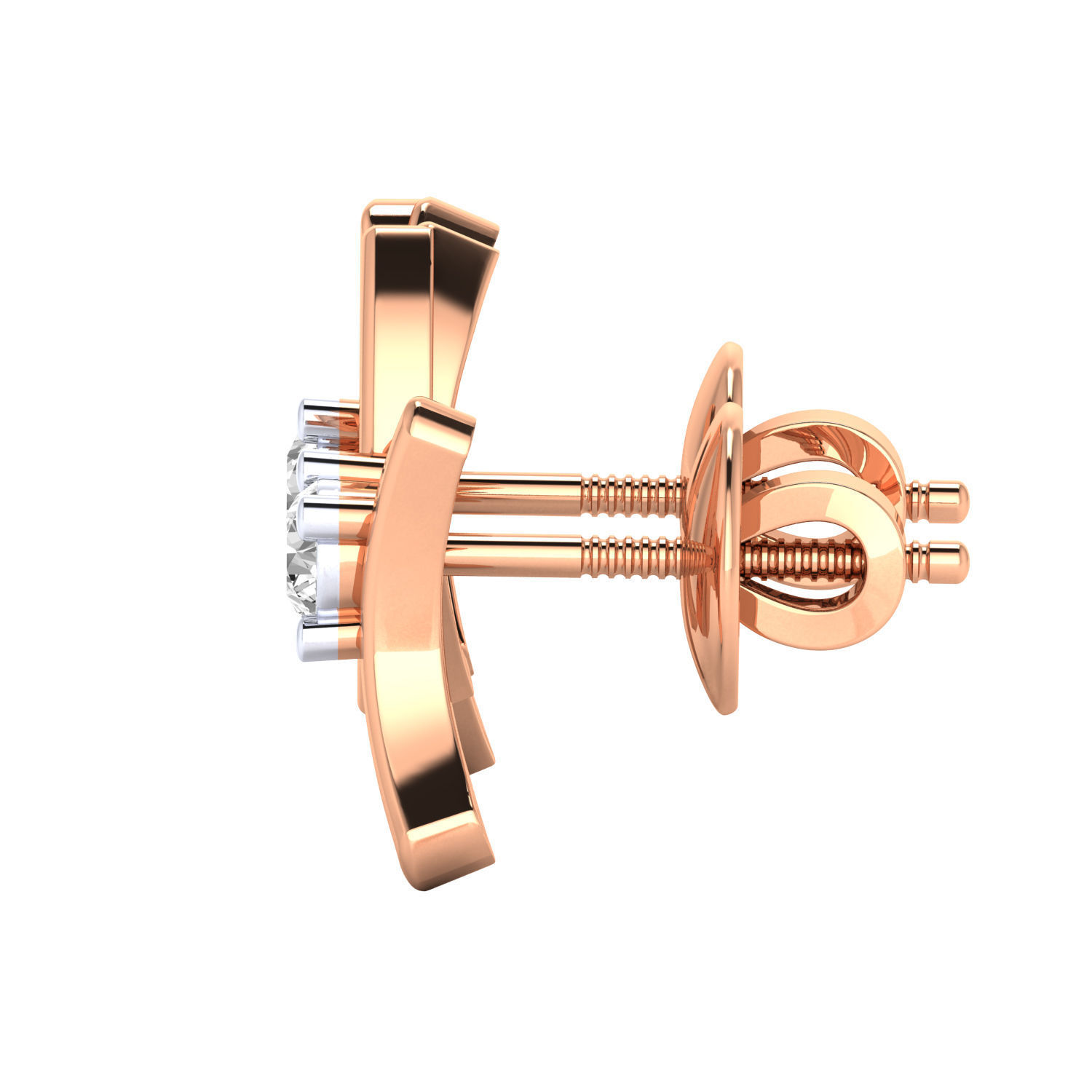 Women Earrings STL JCD OBJ FBX Renders Details 3D print model_3