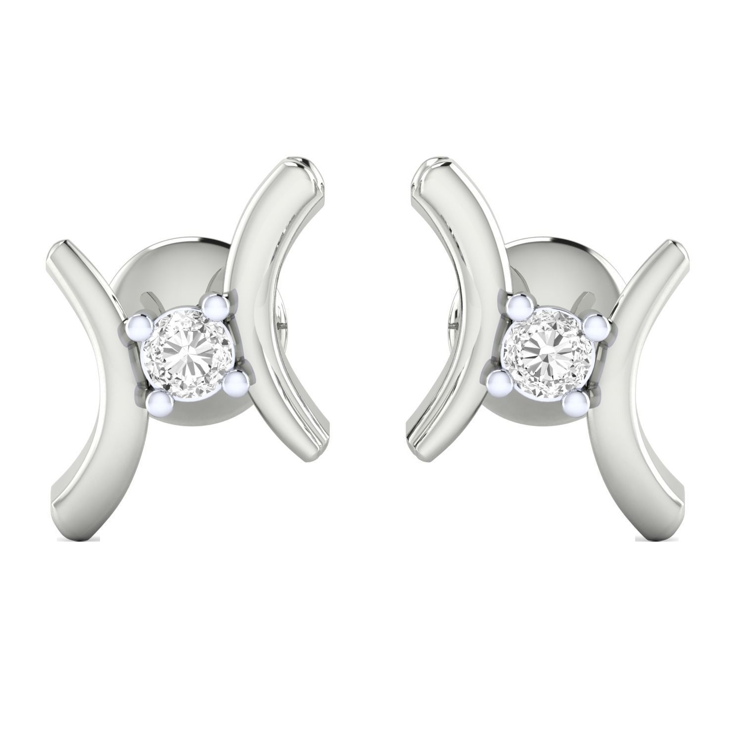 Women Earrings STL JCD OBJ FBX Renders Details 3D print model_11