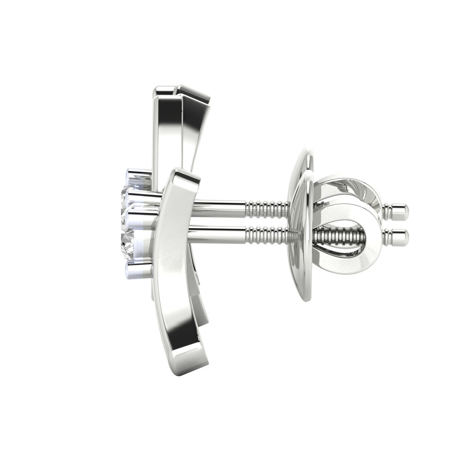 Women Earrings STL JCD OBJ FBX Renders Details 3D print model_8