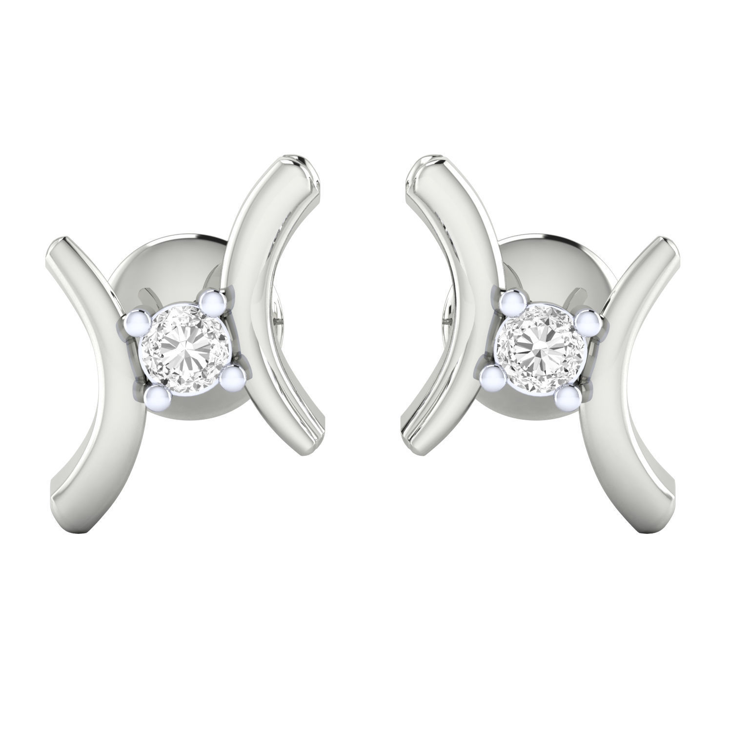 Women Earrings STL JCD OBJ FBX Renders Details 3D print model_10