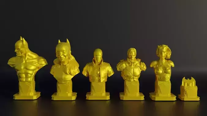 Batman Versus Joker Figure Chess Set - 12 Different Superhero