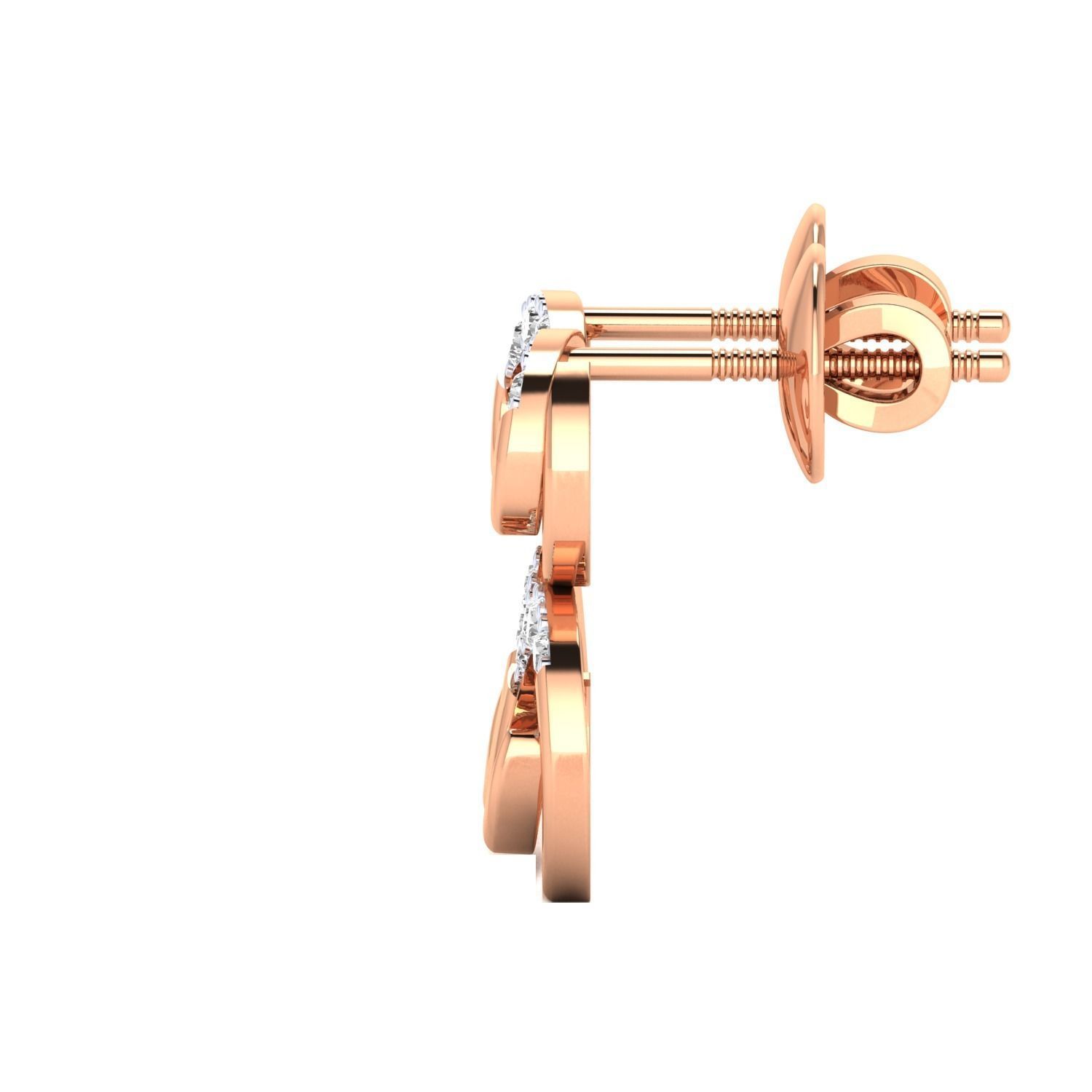 Women Earrings STL JCD OBJ FBX Renders Details 3D print model_4