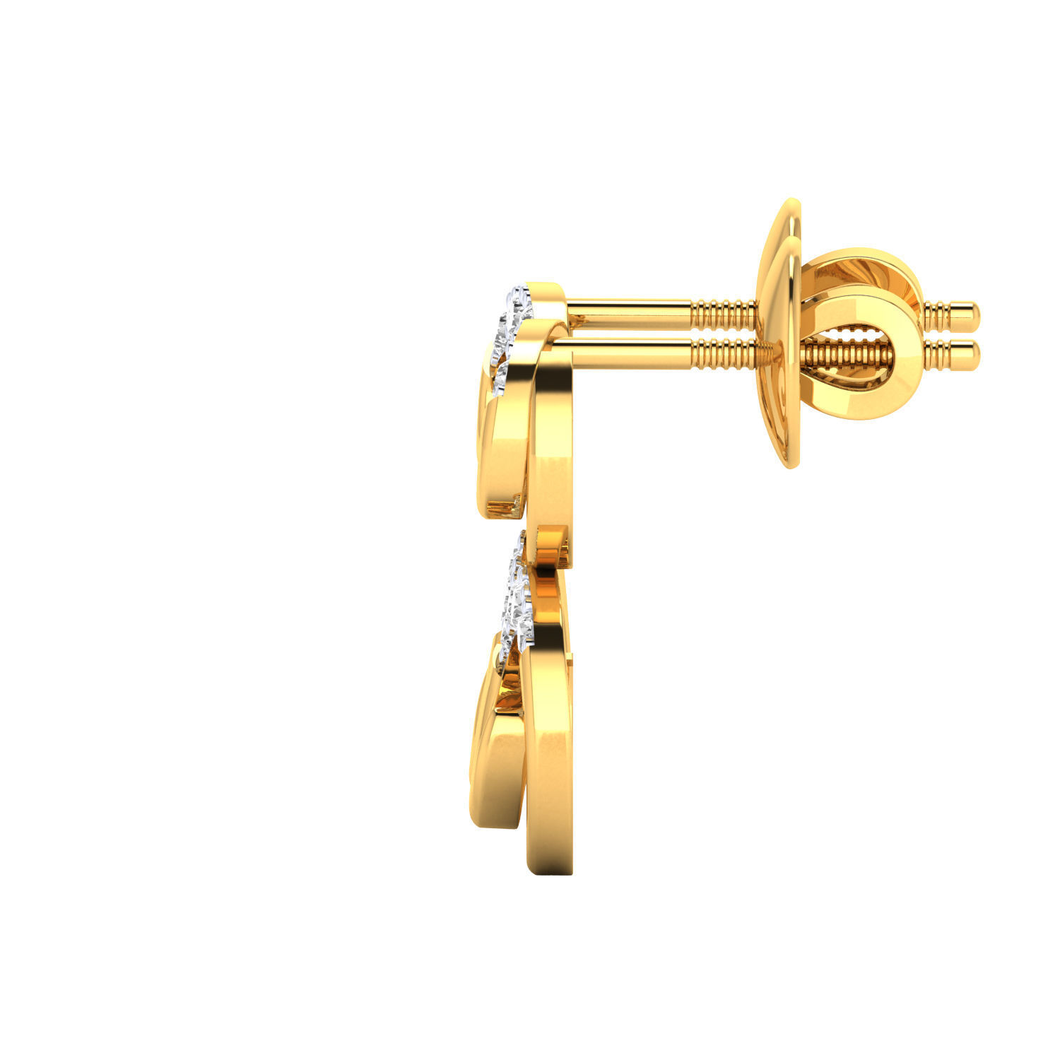 Women Earrings STL JCD OBJ FBX Renders Details 3D print model_12