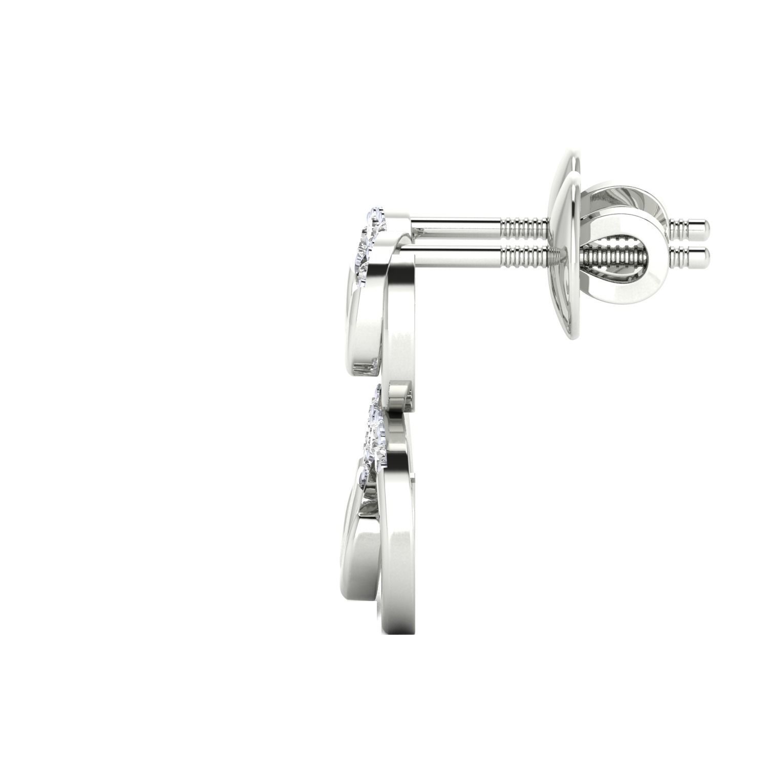 Women Earrings STL JCD OBJ FBX Renders Details 3D print model_9