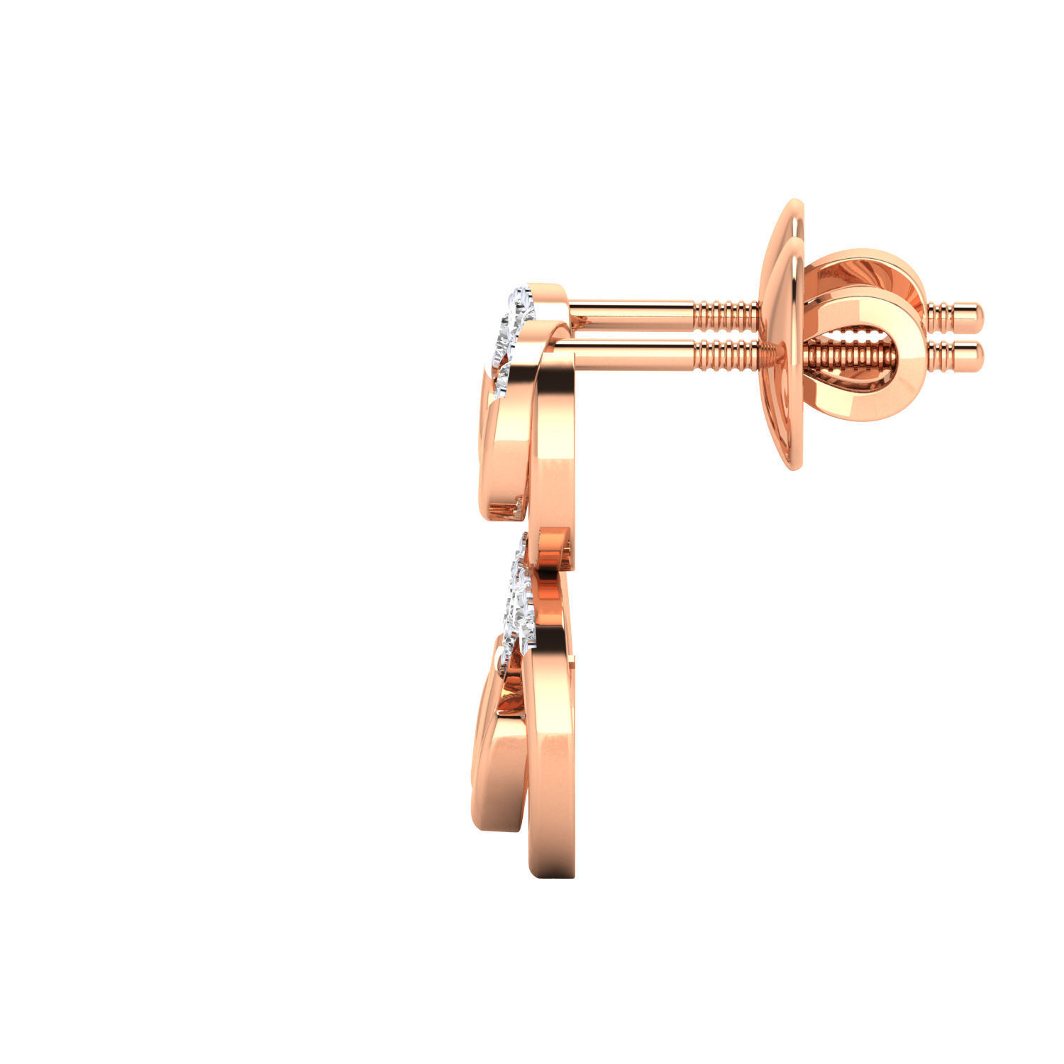 Women Earrings STL JCD OBJ FBX Renders Details 3D print model_3