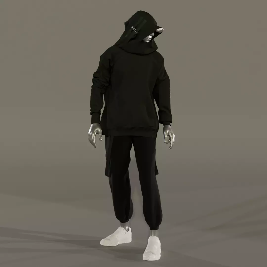 Outfit for a guy street wear 3D model
