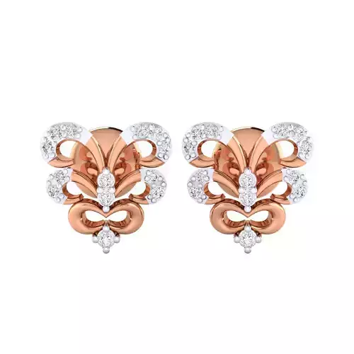Women Stud Earrings STL JCD OBJ FBX Renders Details