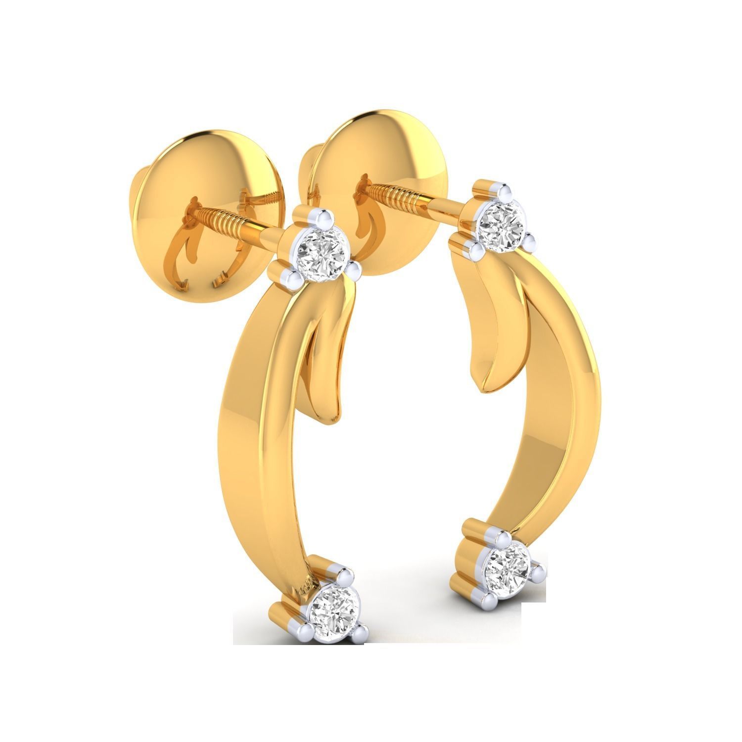 Women Earrings STL JCD OBJ FBX Renders Details 3D print model_12