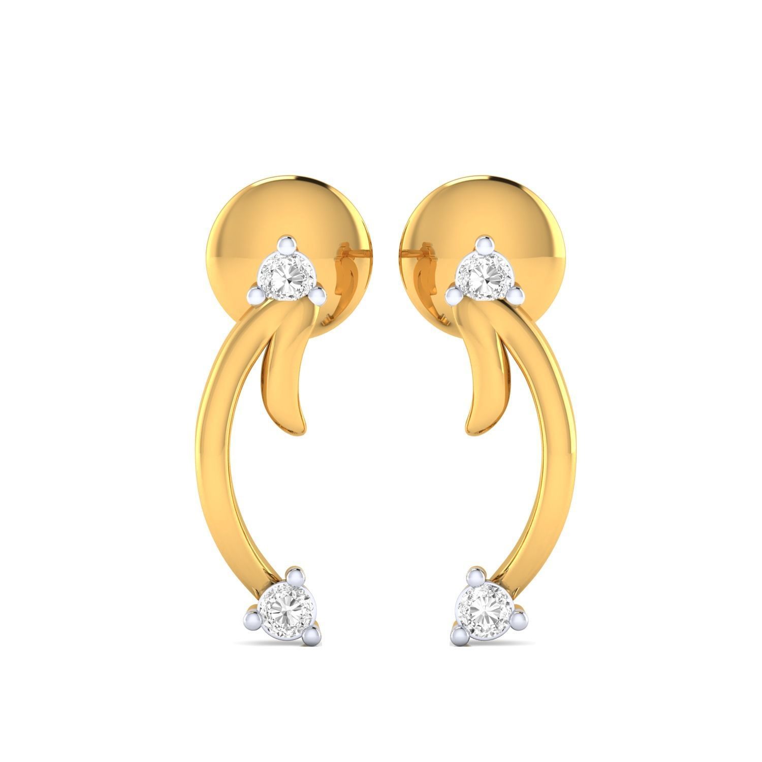 Women Earrings STL JCD OBJ FBX Renders Details 3D print model_16