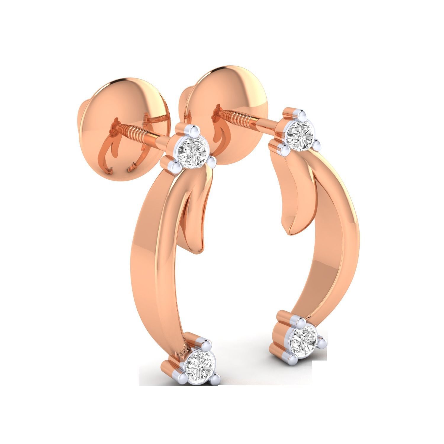 Women Earrings STL JCD OBJ FBX Renders Details 3D print model_2
