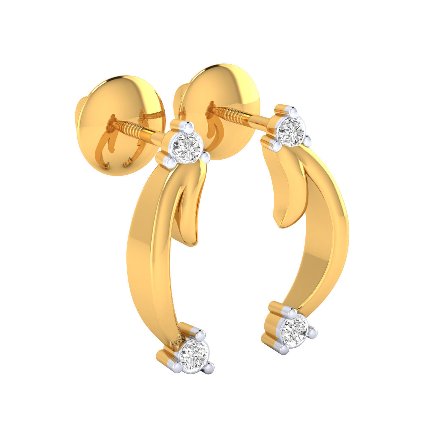 Women Earrings STL JCD OBJ FBX Renders Details 3D print model_11