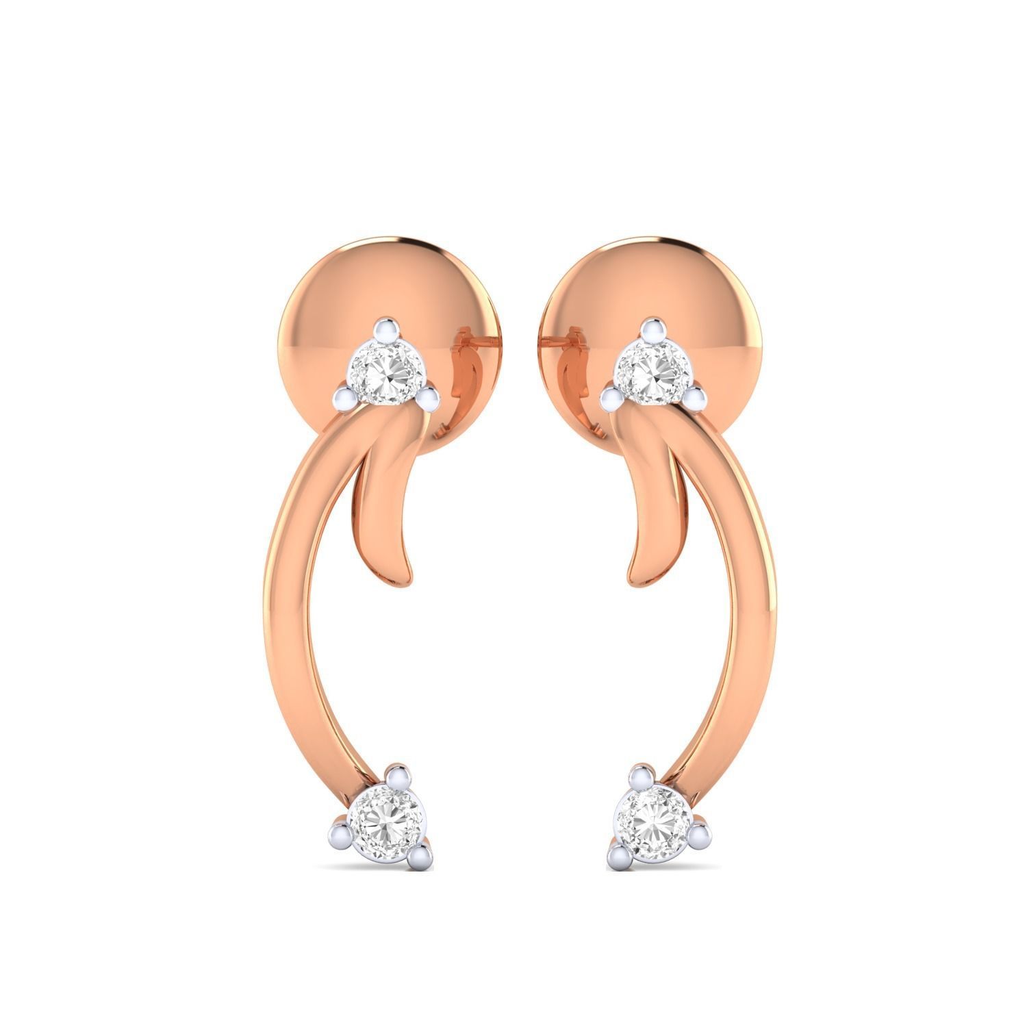 Women Earrings STL JCD OBJ FBX Renders Details 3D print model_17