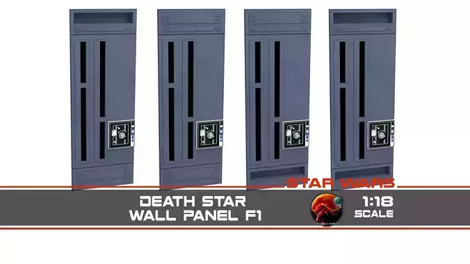 Death Star Wall Panel - F1 - 1-18 scale Kenner Hasbro 3D print model