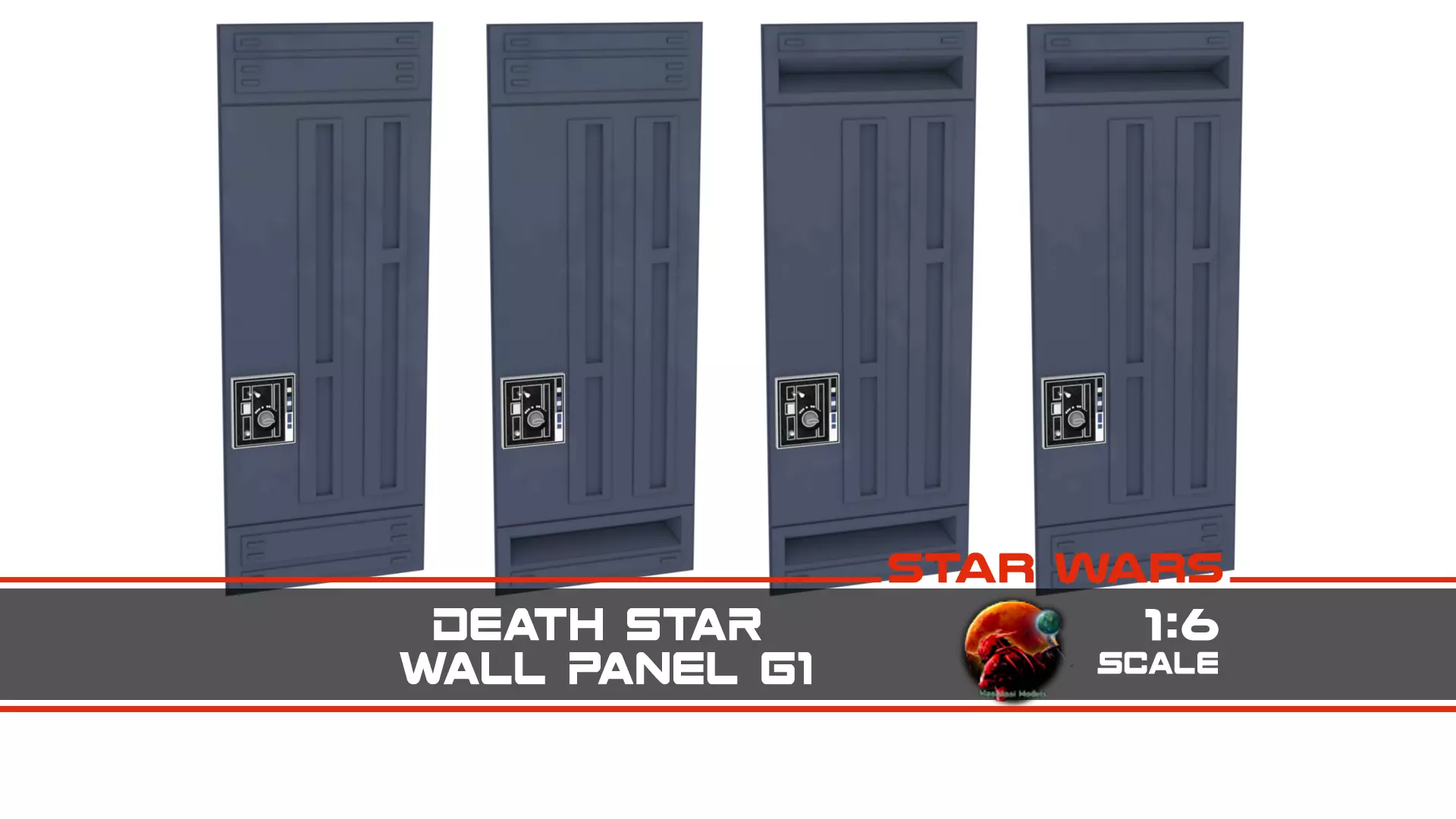 Death Star Wall Panel - G1 - 1-6 scale Hottoys 3D print model_0