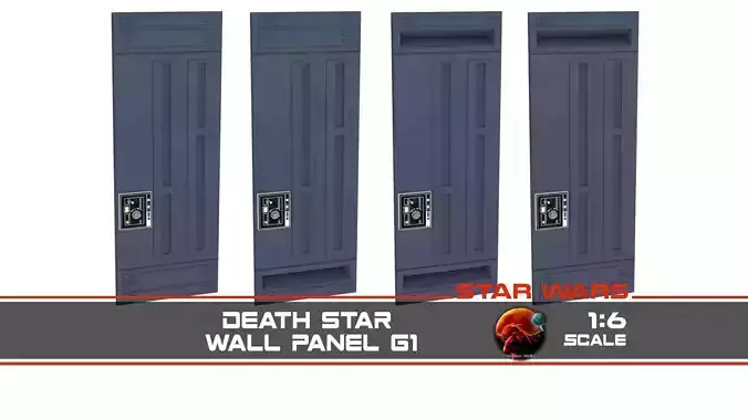 Death Star Wall Panel - G1 - 1-6 scale Hottoys 3D print model