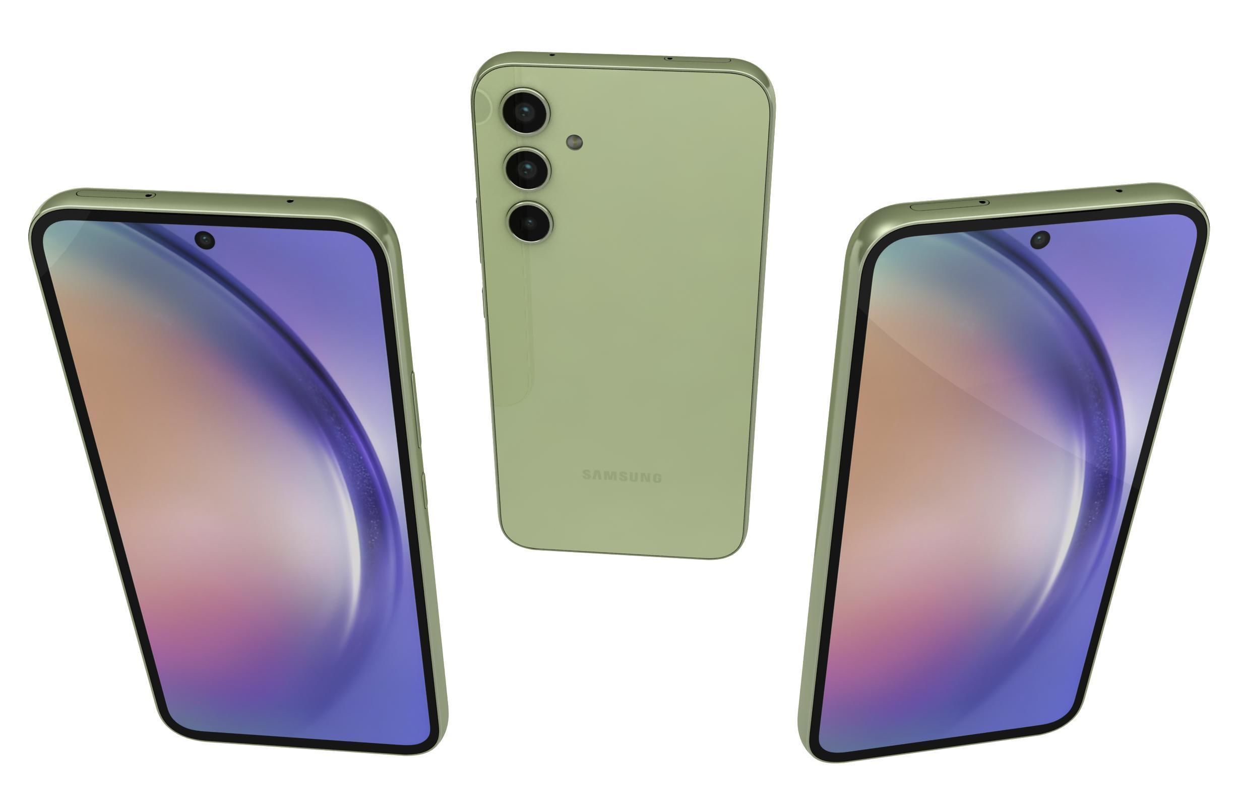 Samsung Galaxy A54 Green Low-poly 3D model_1