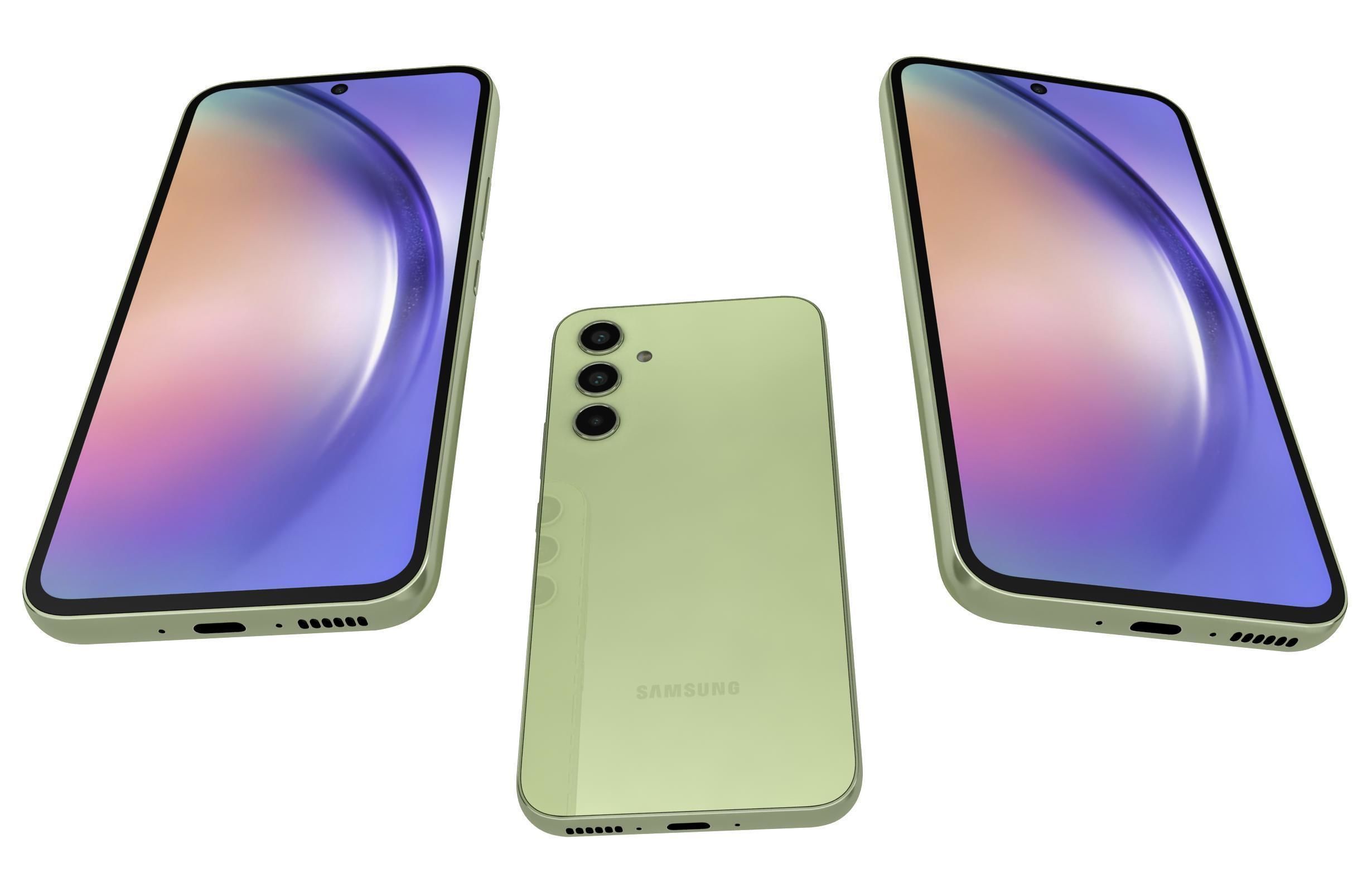 Samsung Galaxy A54 Green Low-poly 3D model_2