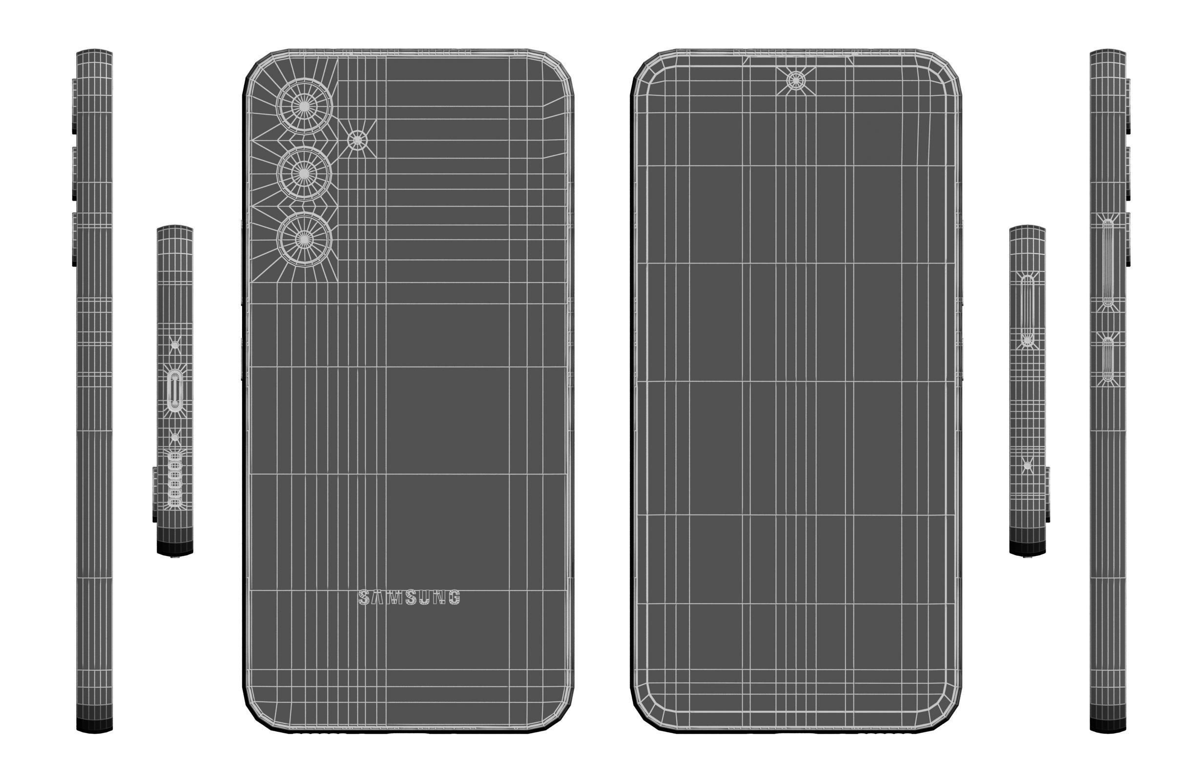 Samsung Galaxy A54 Green Low-poly 3D model_16