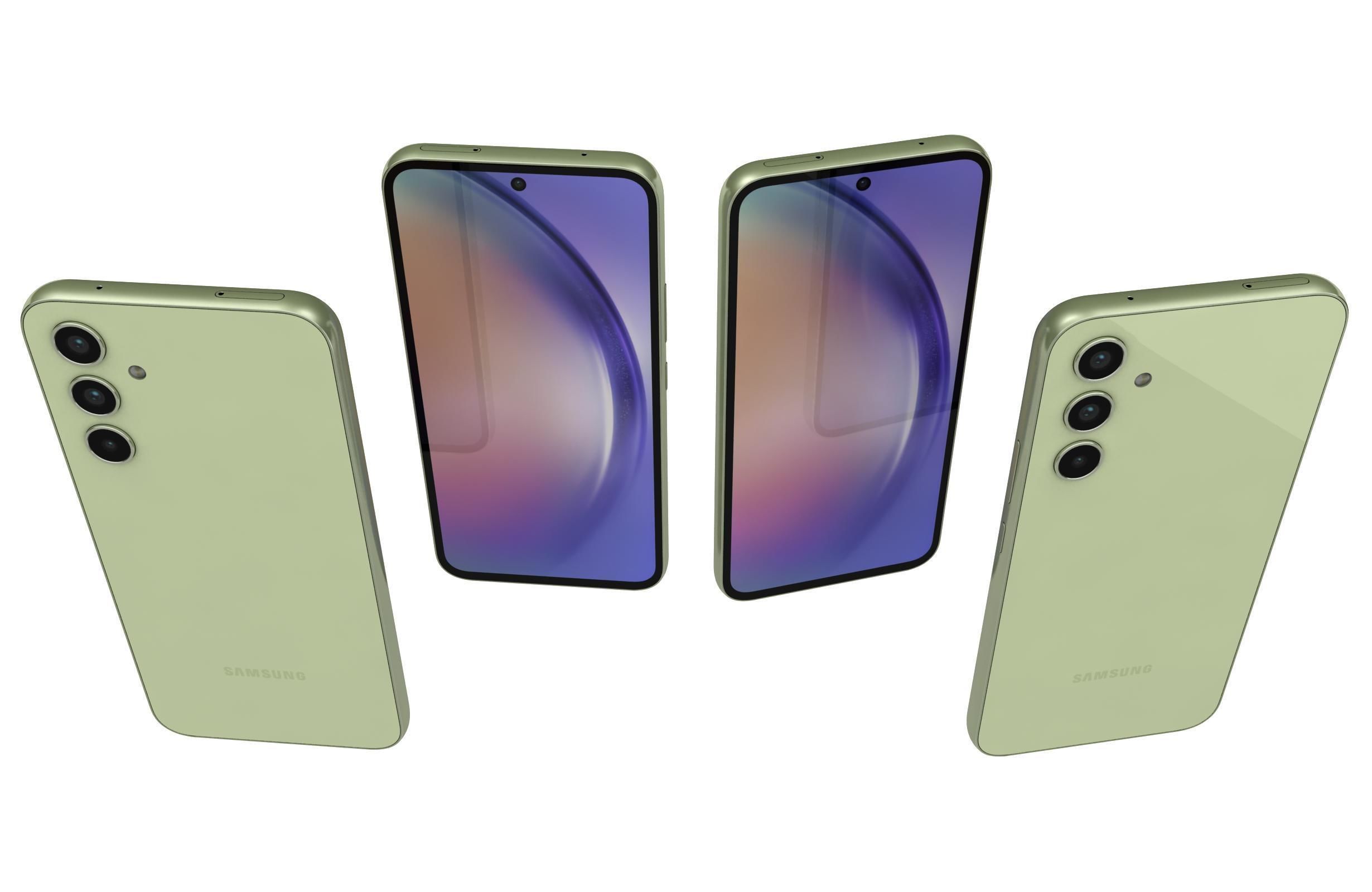 Samsung Galaxy A54 Green Low-poly 3D model_4