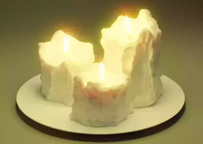 Candles on a plate