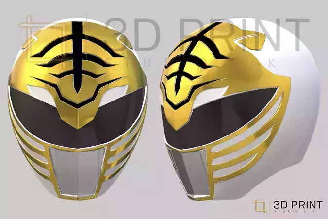 White Ranger helmet MMPR  3D print model