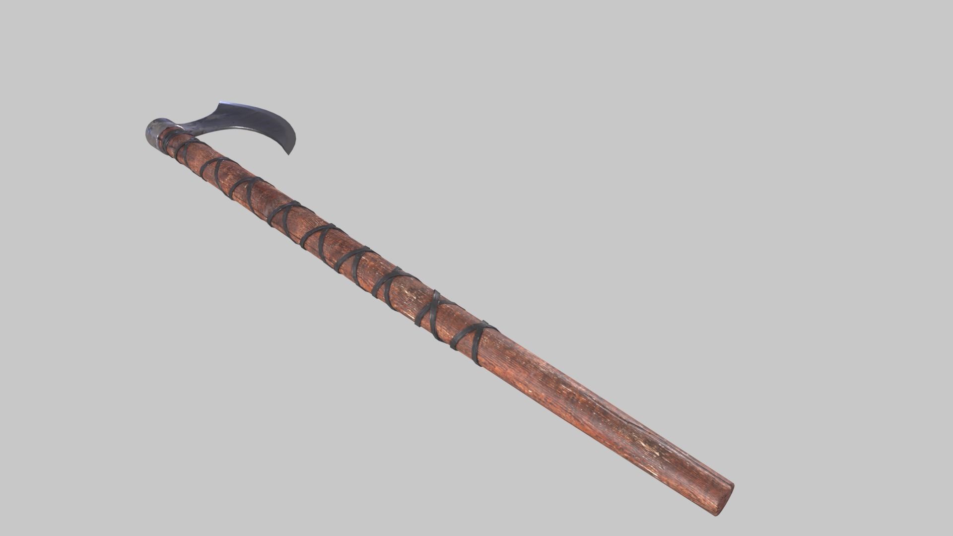 Danish Axe Low-poly 3D model_4