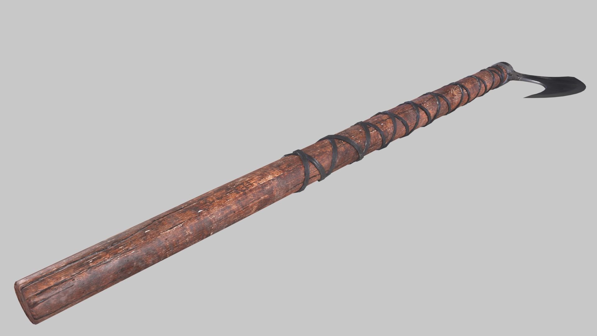 Danish Axe Low-poly 3D model_5