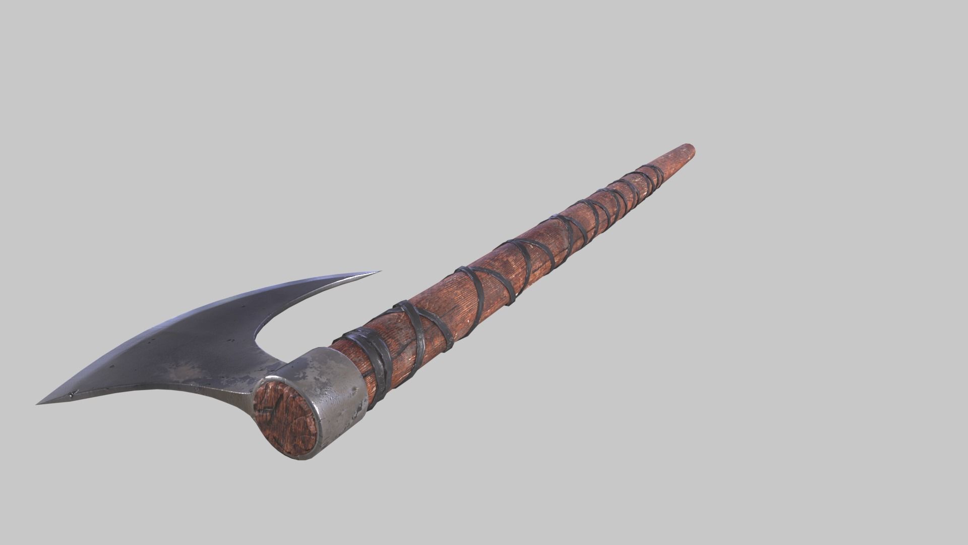Danish Axe Low-poly 3D model_3
