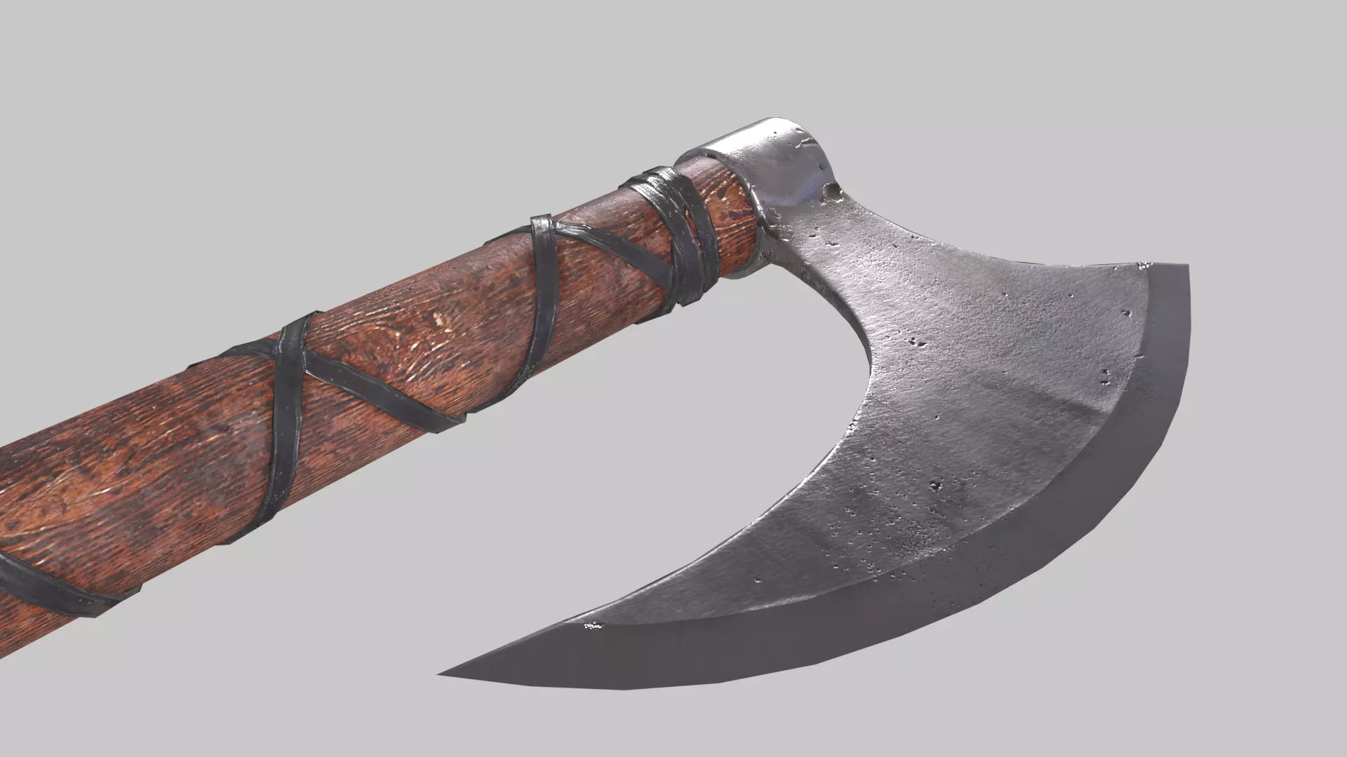 Danish Axe Low-poly 3D model_0