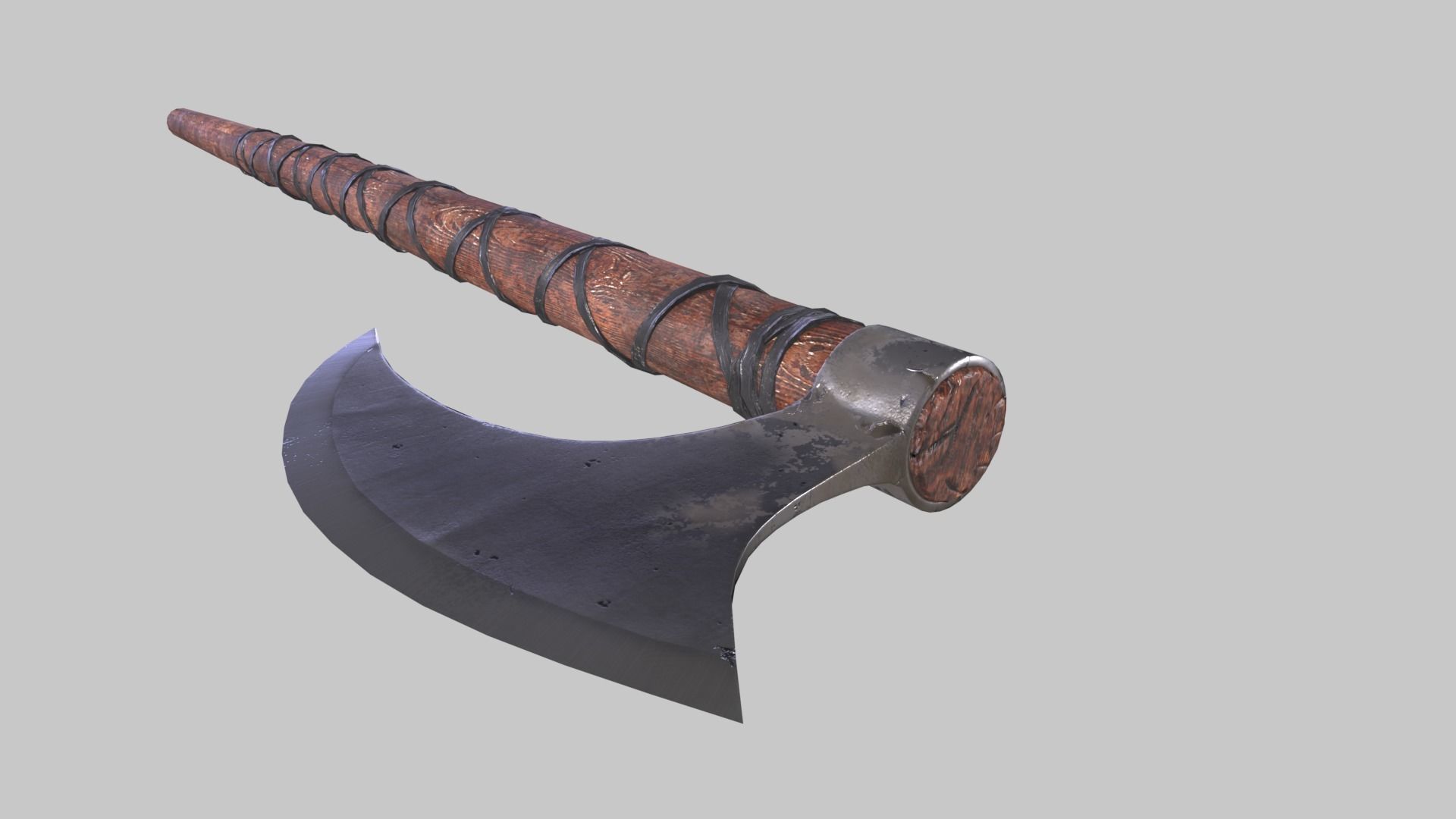 Danish Axe Low-poly 3D model_6