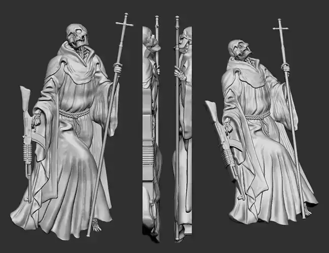Santa Muerte Pendant 3D print model