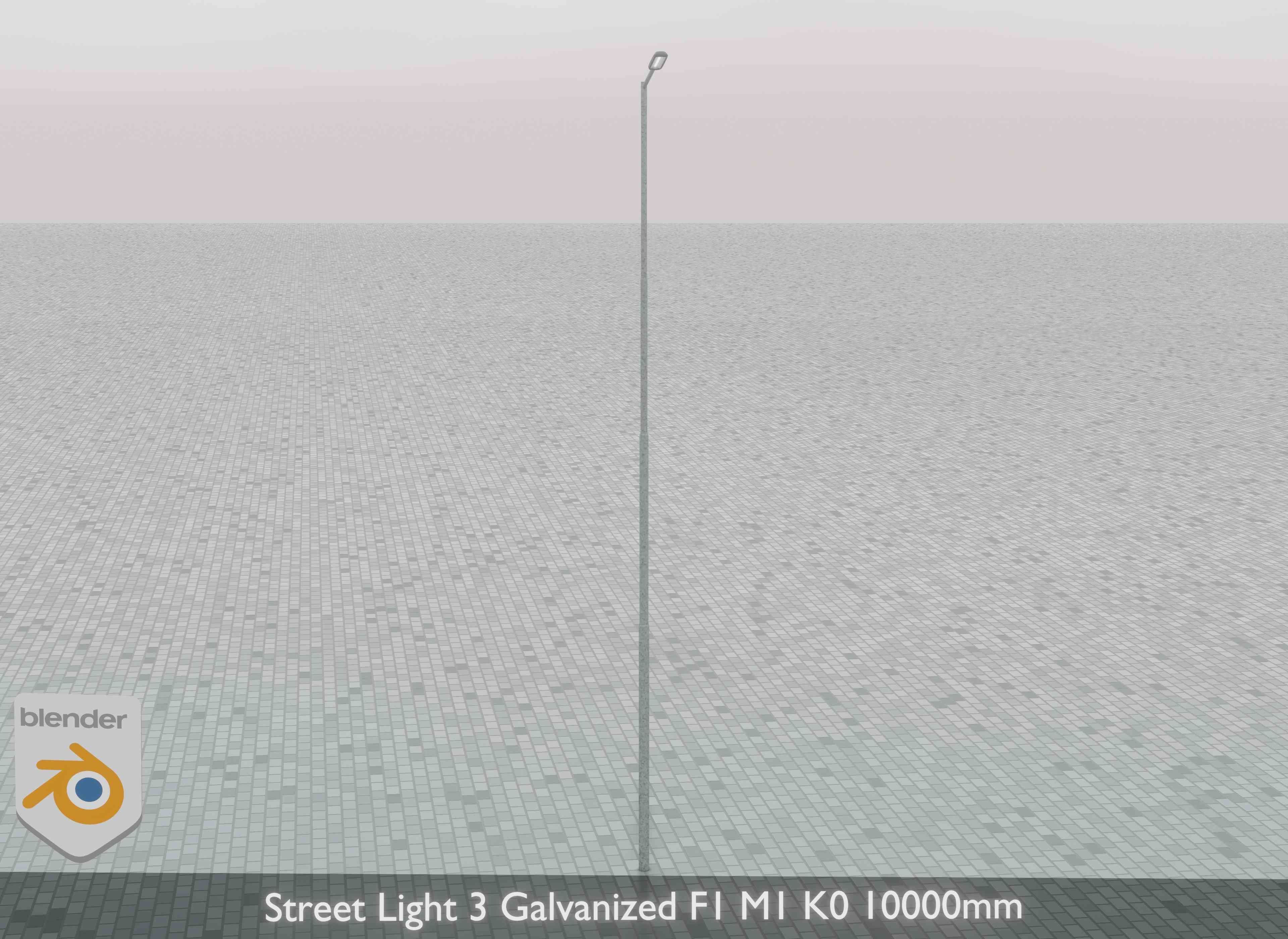 Street Light 3 Galvanized F1 M1 K0 10000mm Low-poly 3D model_31