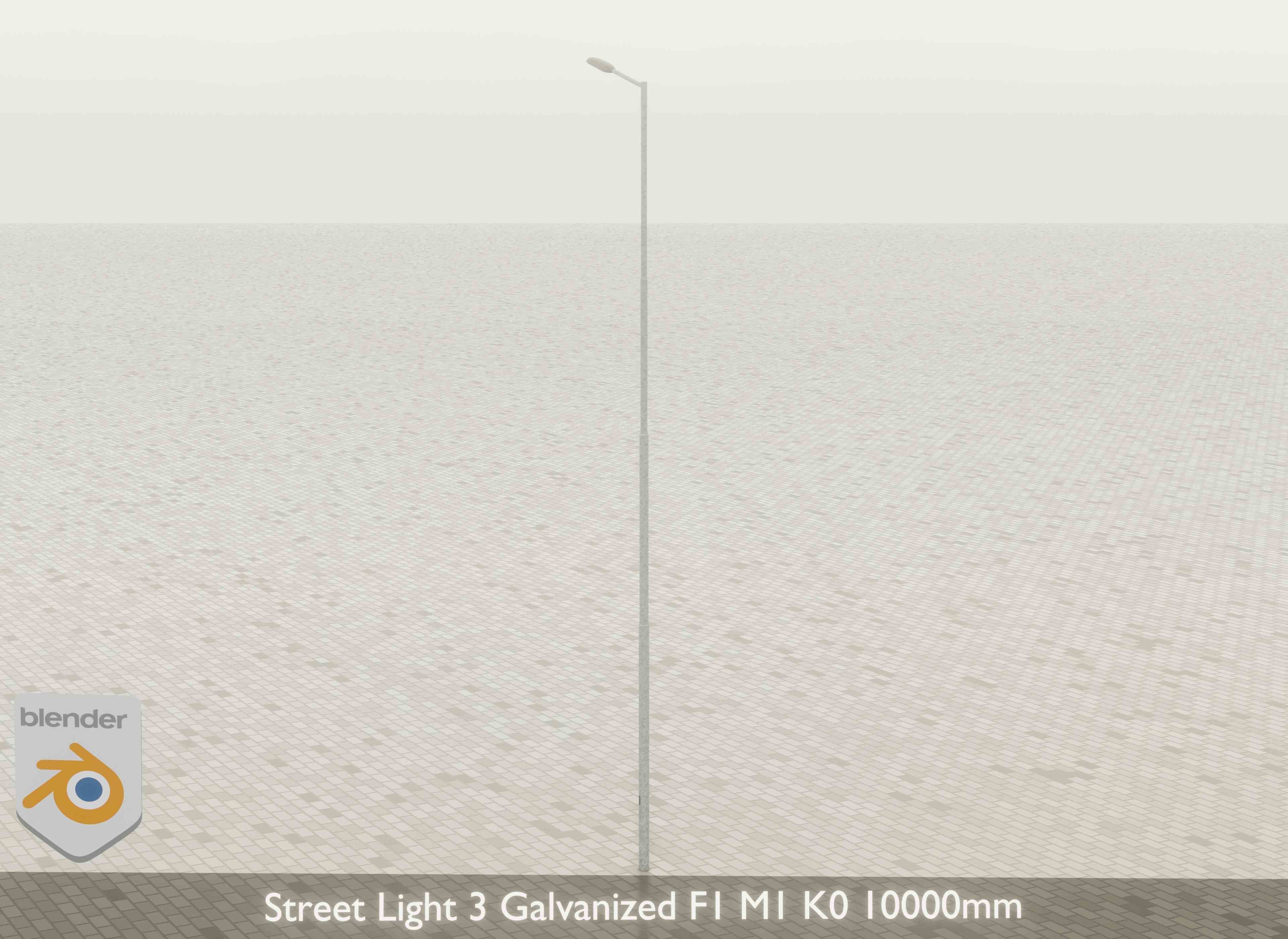 Street Light 3 Galvanized F1 M1 K0 10000mm Low-poly 3D model_21