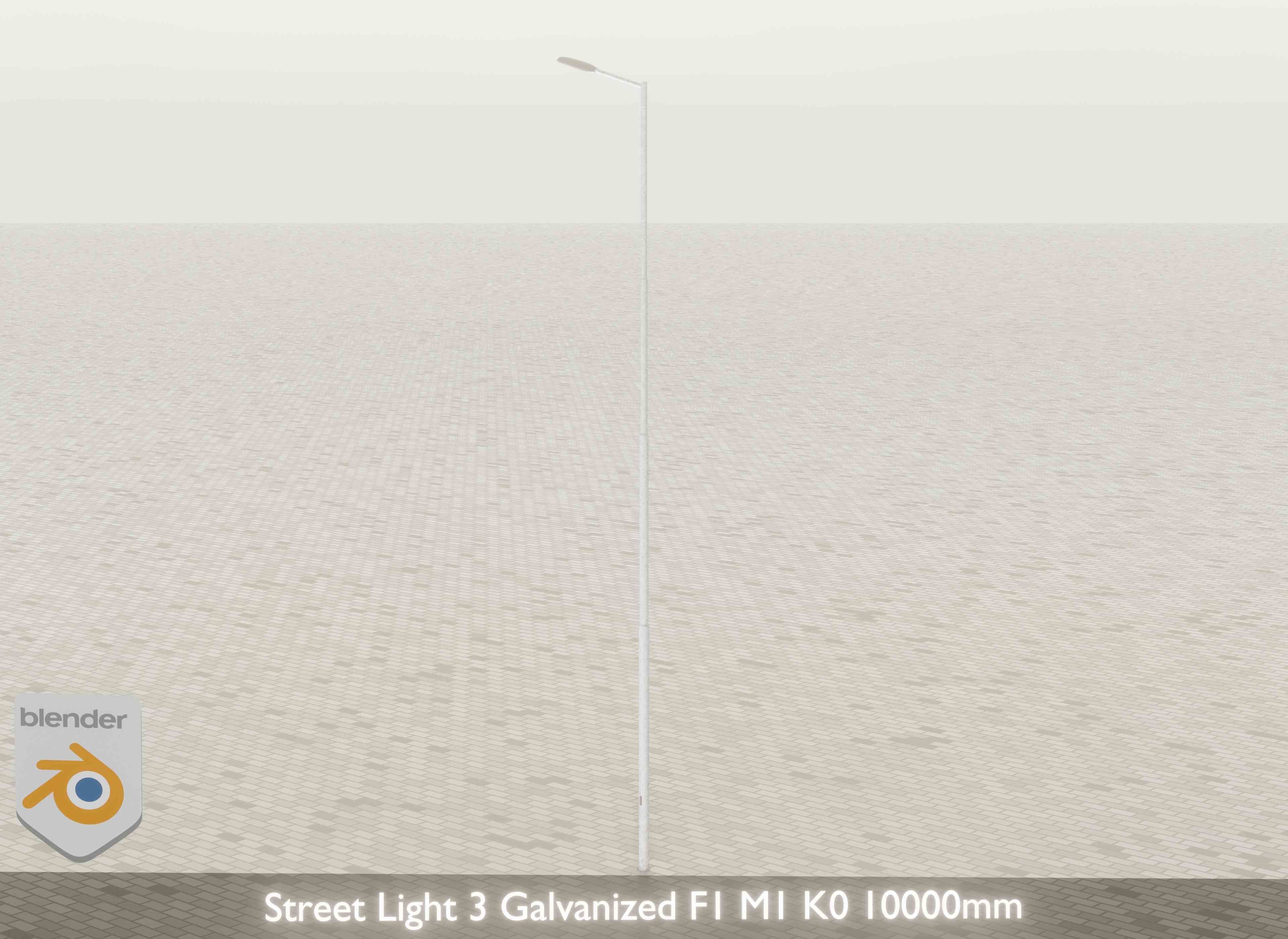 Street Light 3 Galvanized F1 M1 K0 10000mm Low-poly 3D model_20