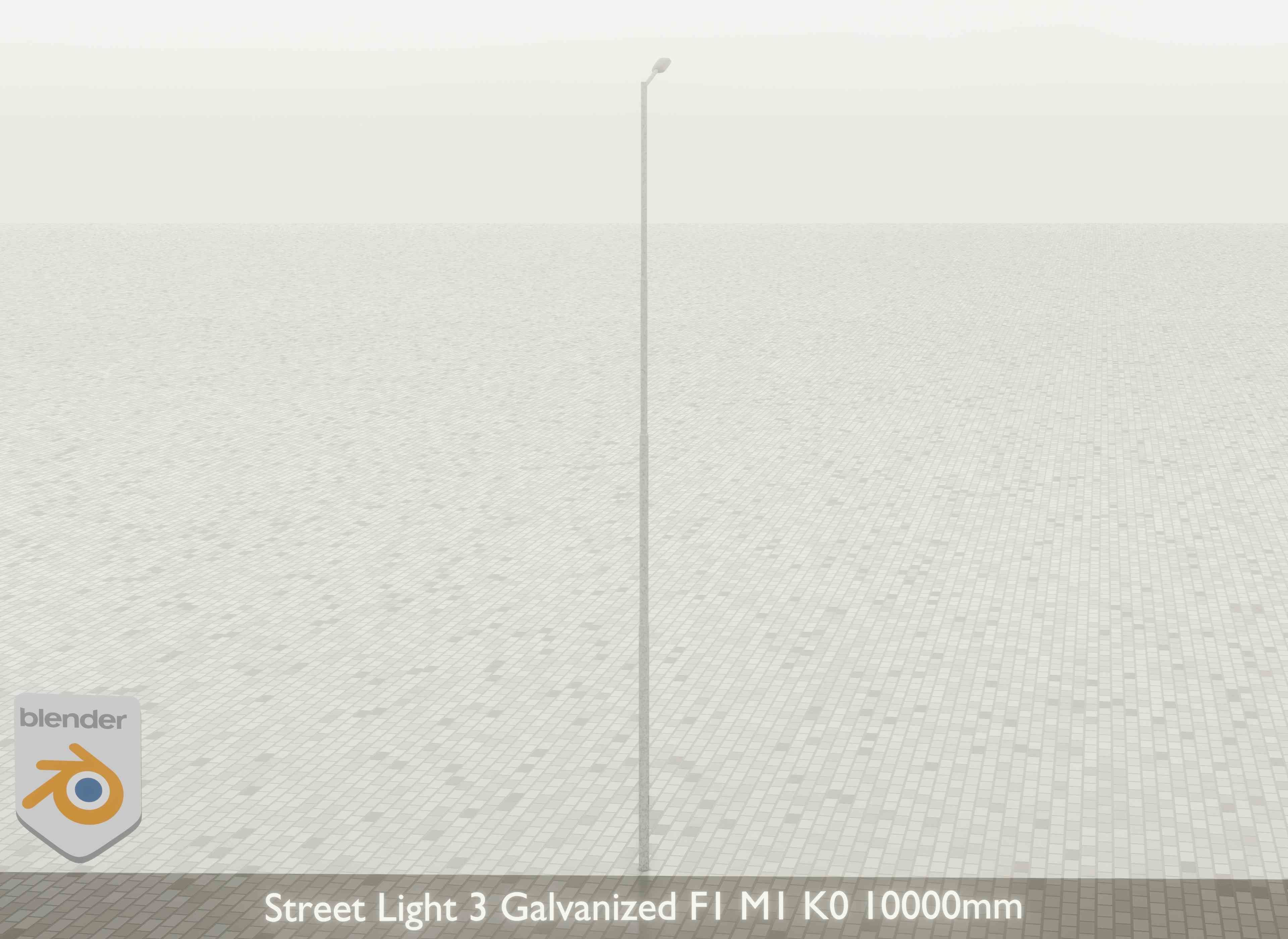 Street Light 3 Galvanized F1 M1 K0 10000mm Low-poly 3D model_23