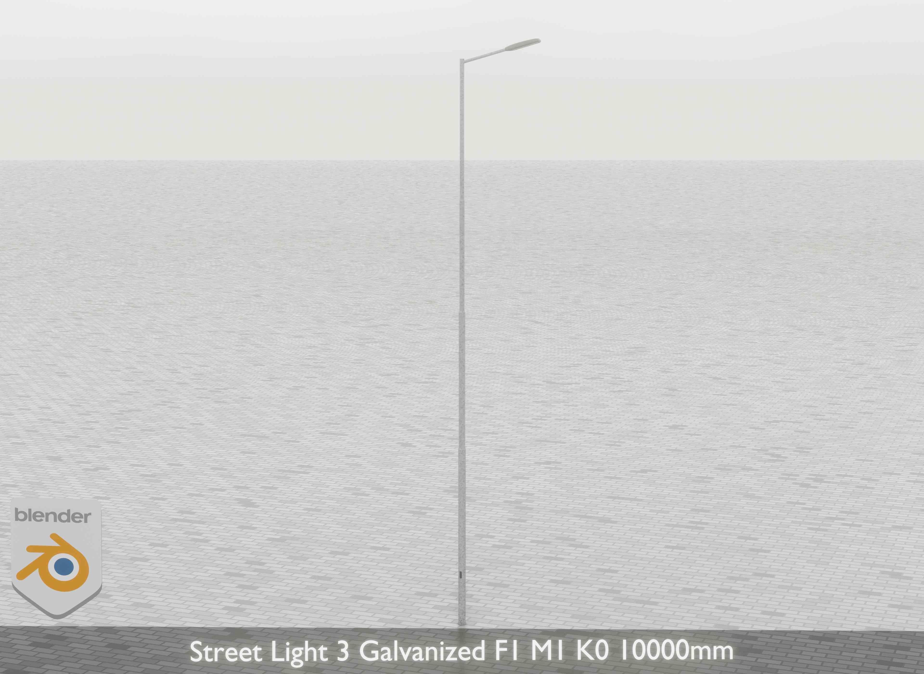 Street Light 3 Galvanized F1 M1 K0 10000mm Low-poly 3D model_28