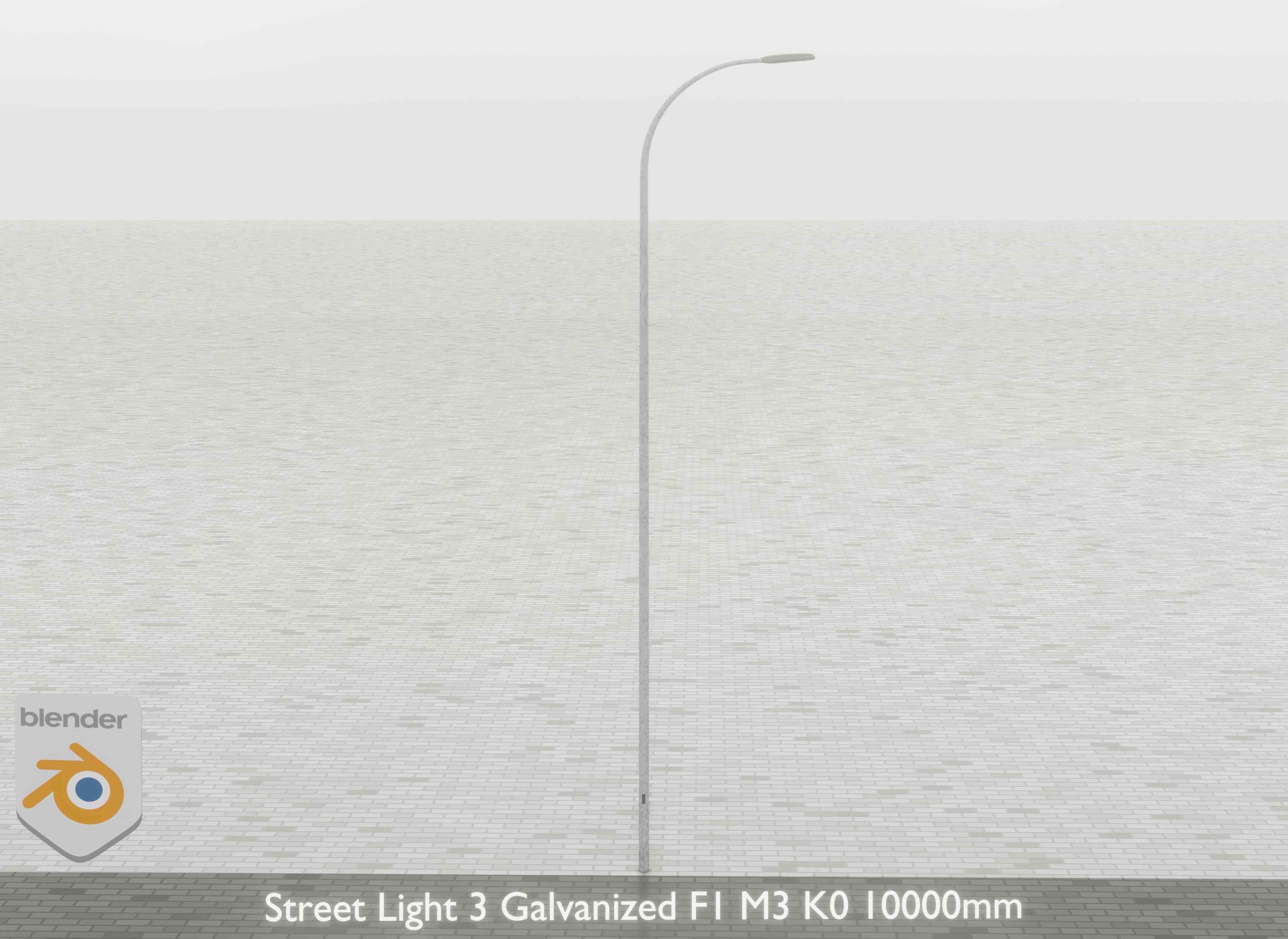 Street Light 3 Galvanized F1 M3 K0 10000mm Low-poly 3D model_27