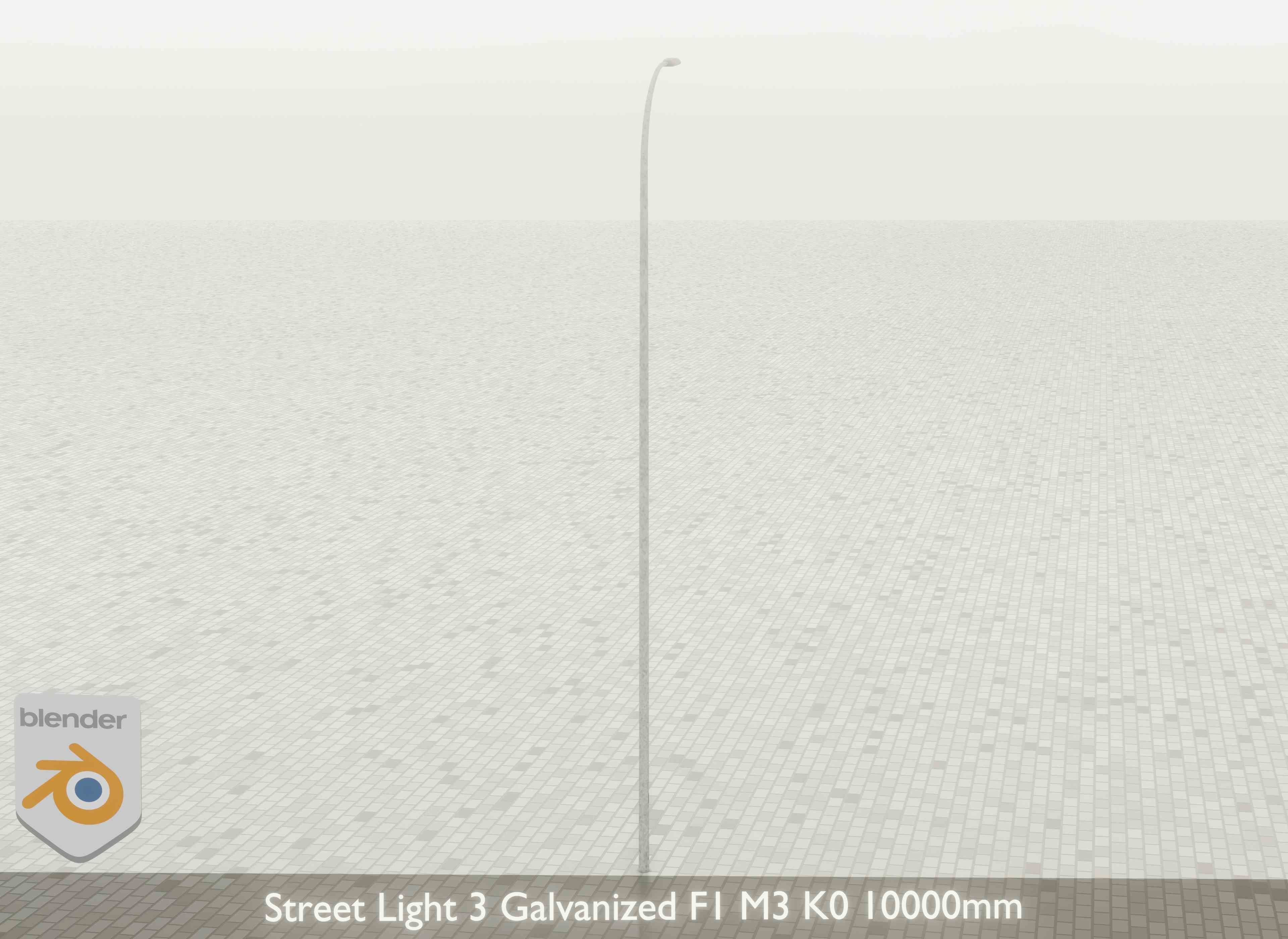 Street Light 3 Galvanized F1 M3 K0 10000mm Low-poly 3D model_23