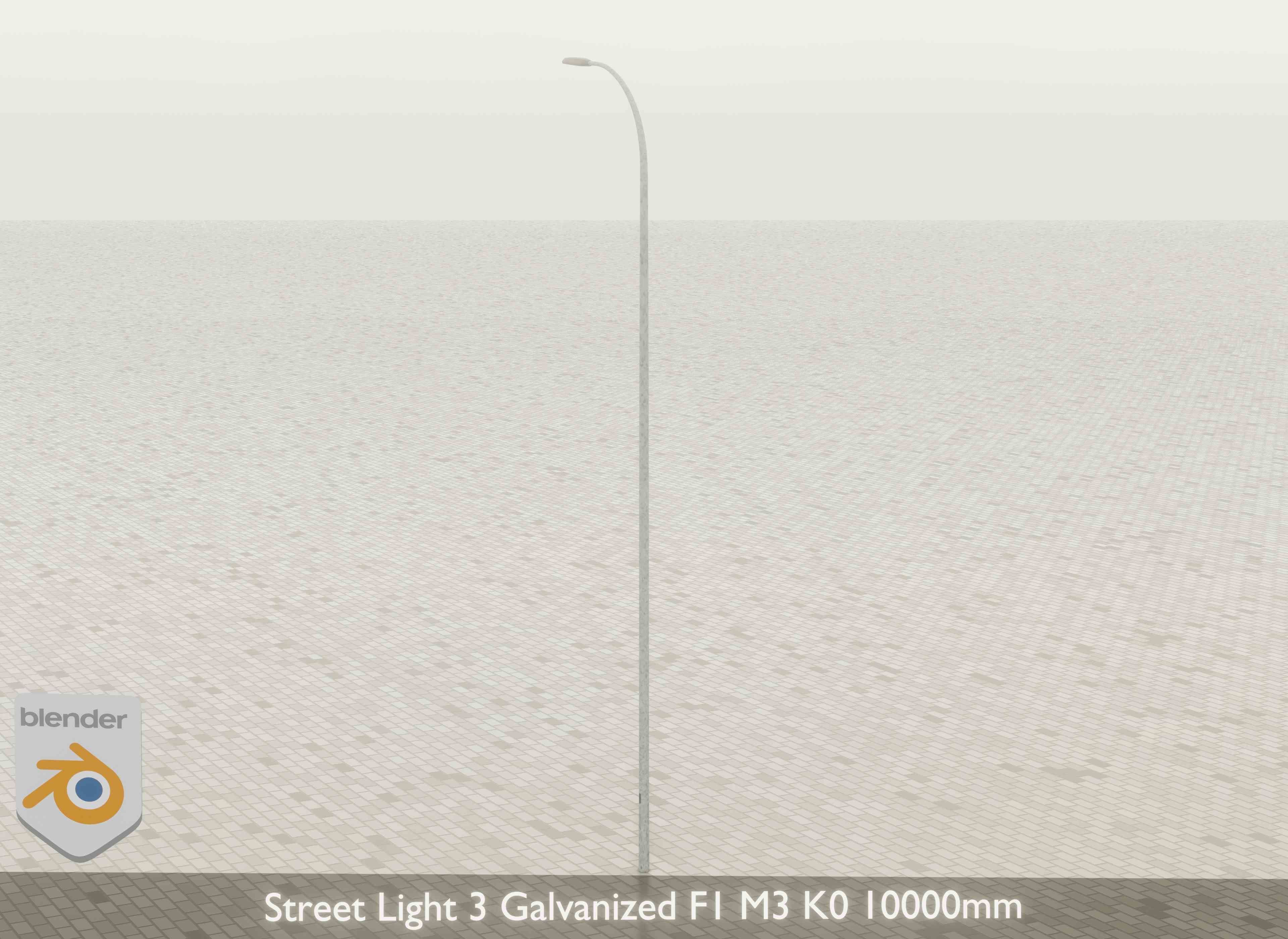 Street Light 3 Galvanized F1 M3 K0 10000mm Low-poly 3D model_21