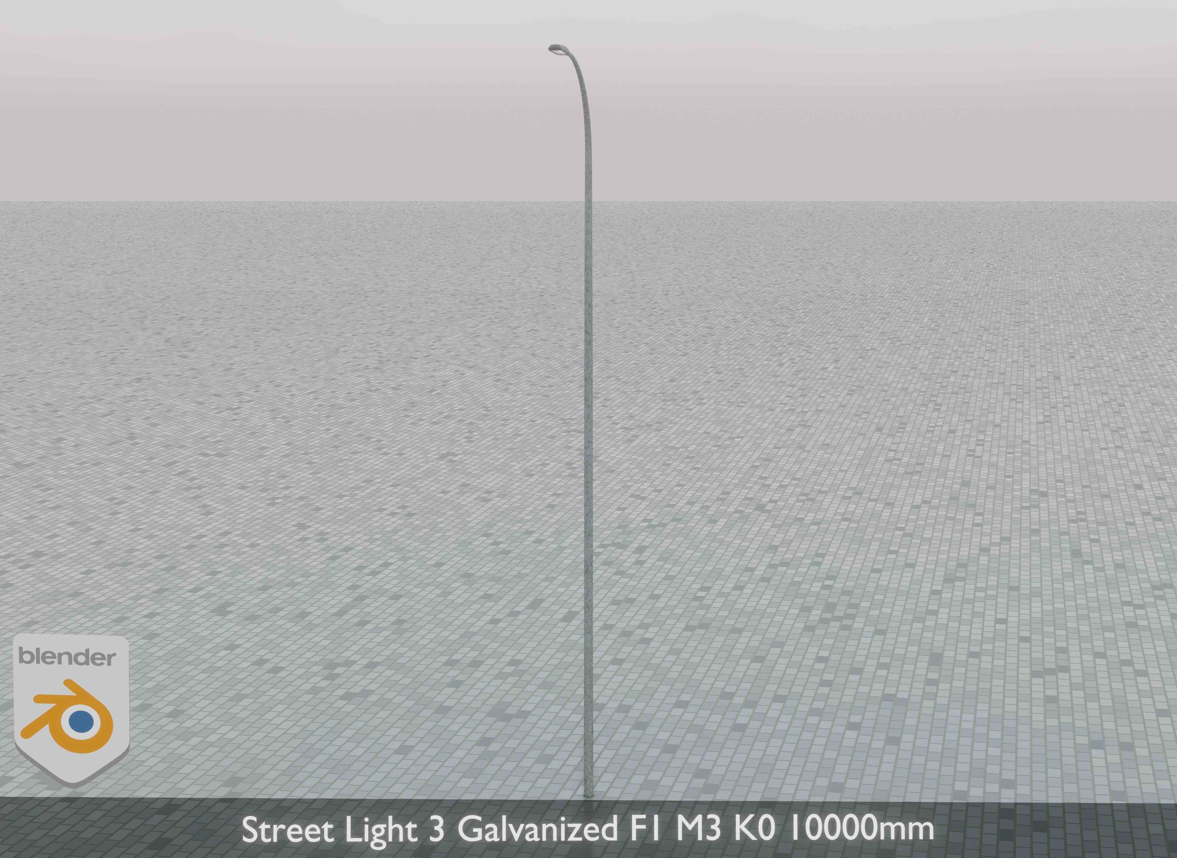 Street Light 3 Galvanized F1 M3 K0 10000mm Low-poly 3D model_32