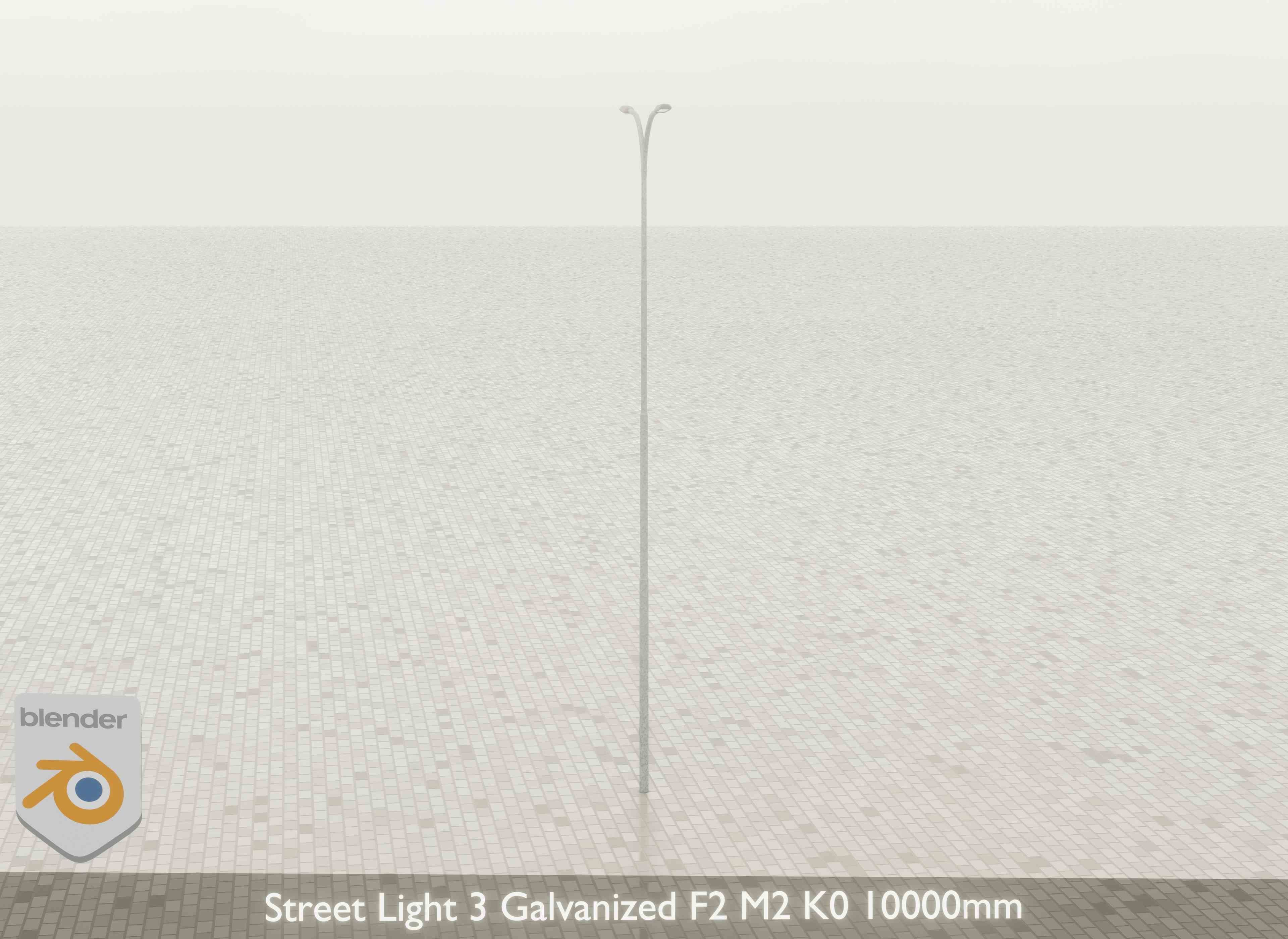 Street Light 3 Galvanized F2 M2 K0 10000mm Low-poly 3D model_22