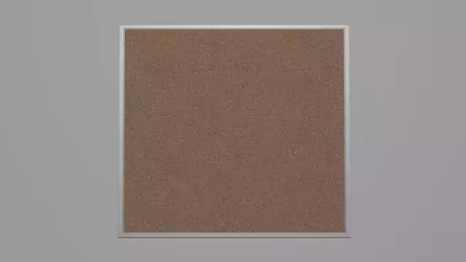 Cork Board Bulletin Board Free low-poly 3D model