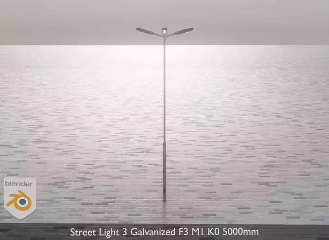 Street Light 3 Galvanized F3 M1 K0 5000mm