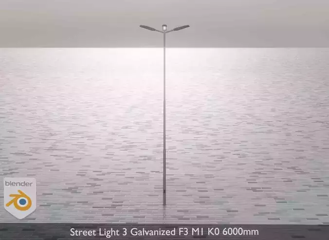 Street Light 3 Galvanized F3 M1 K0 6000mm