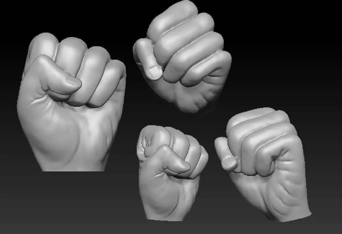 Fist Hand Pose 3D print model_0
