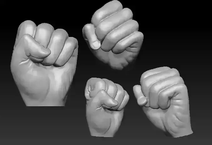 Fist Hand Pose 3D print model
