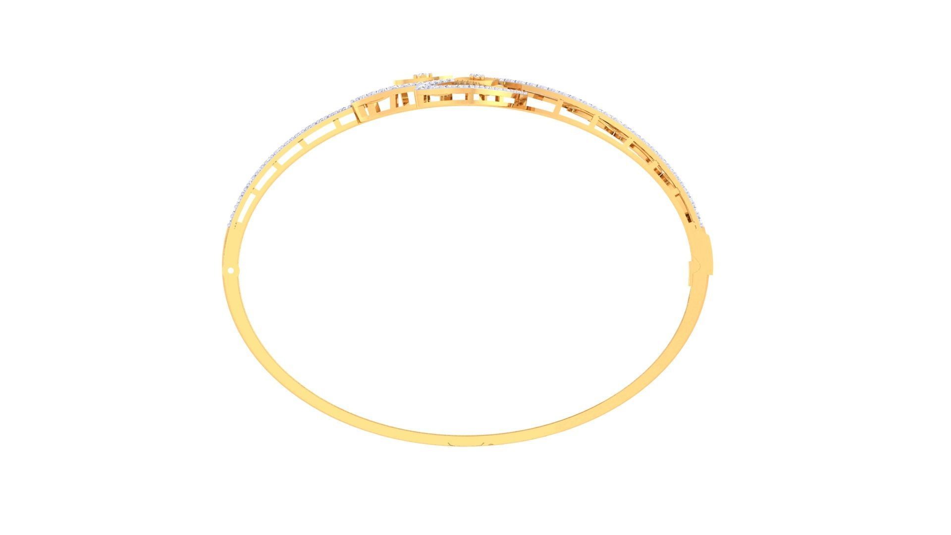 Bracelet - 6 butterfly bangle 3D print model_3