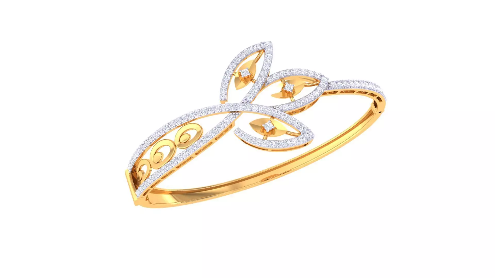 Bracelet - 6 butterfly bangle 3D print model_0