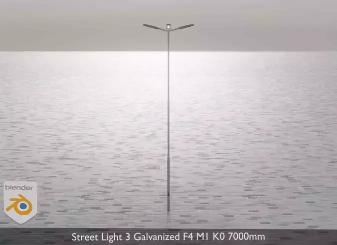 Street Light 3 Galvanized F4 M1 K0 7000mm