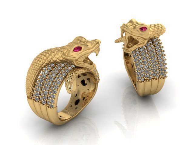 snake ring  3D print model_11